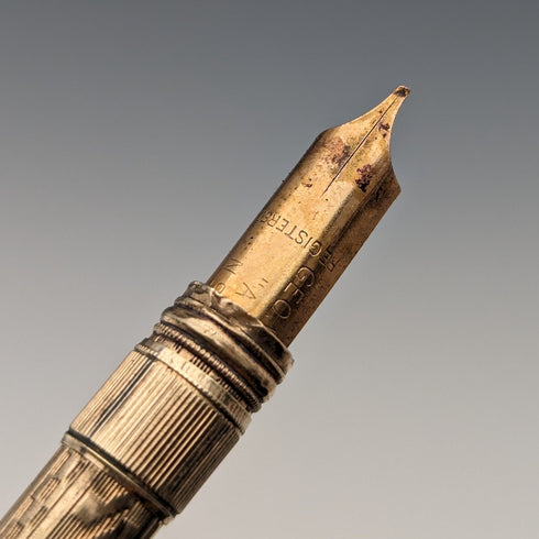 復古金色填充鉛筆和蘸水筆伸縮 96-121 毫米